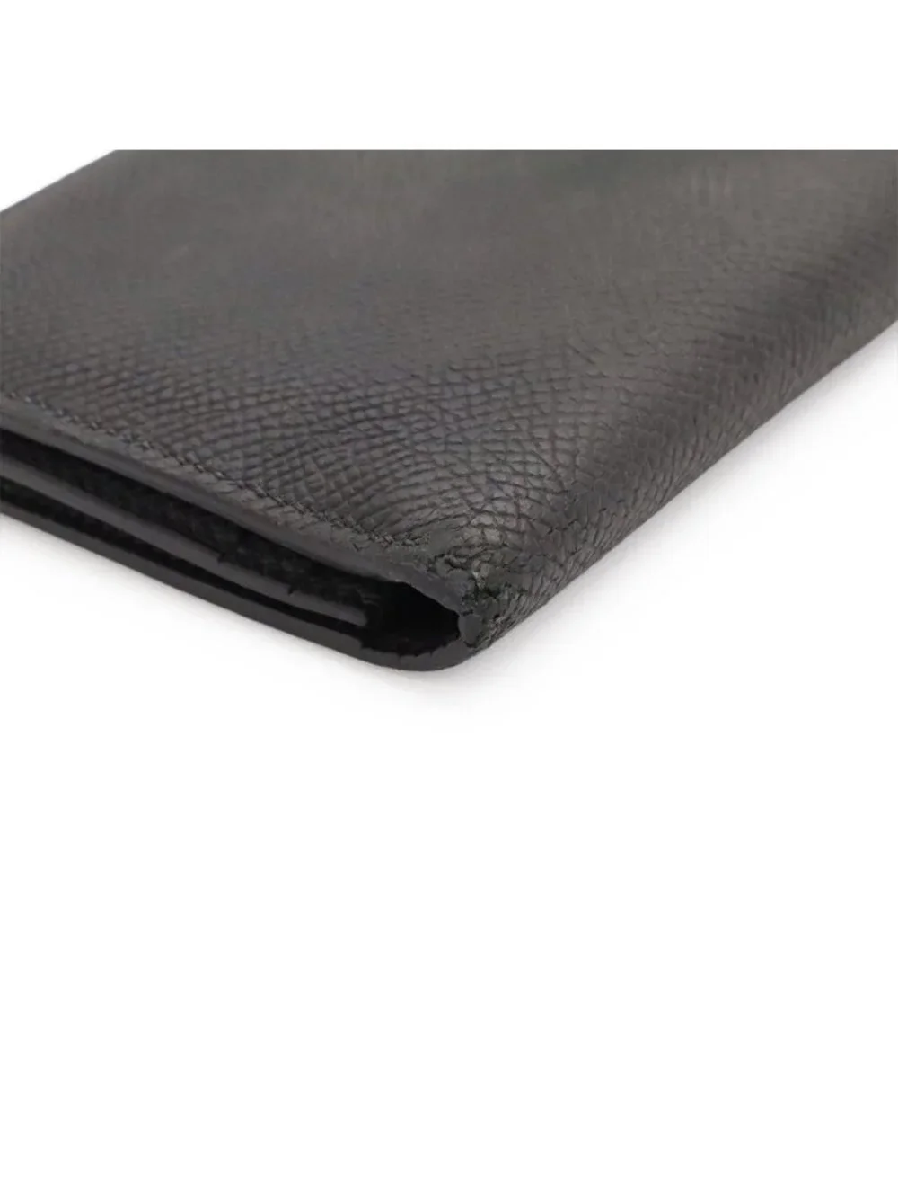 Hermes Bearn Soufflet Wallet Bifold Veau Epsom Black Silver